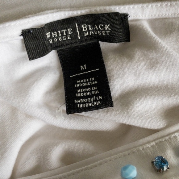 White House Black Market Jeweled Top Sz M - Picture 5 of 5